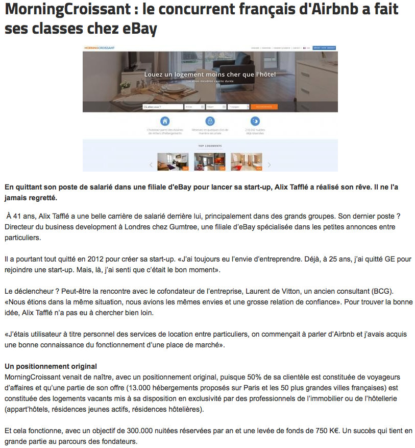 Article sur MorningCroissant