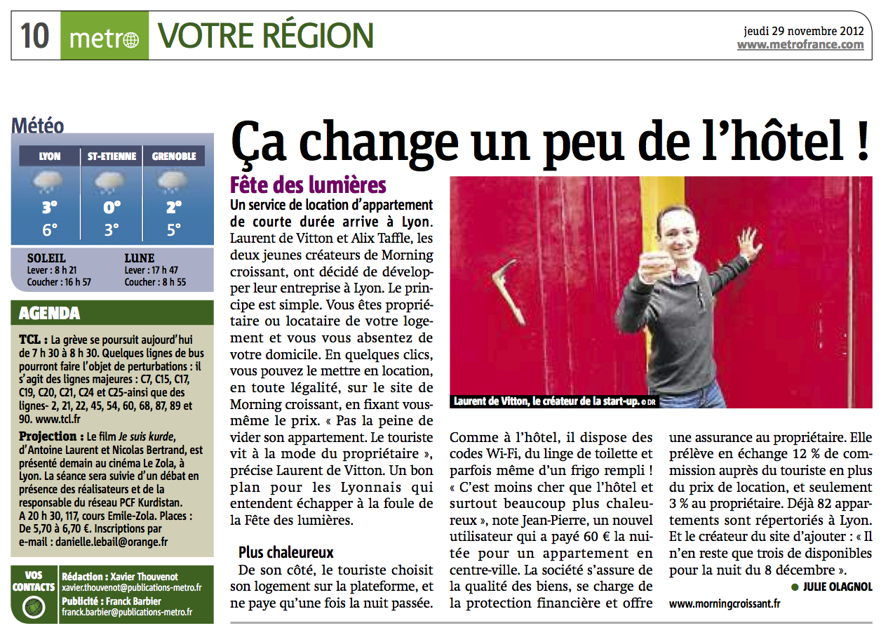 Article sur MorningCroissant