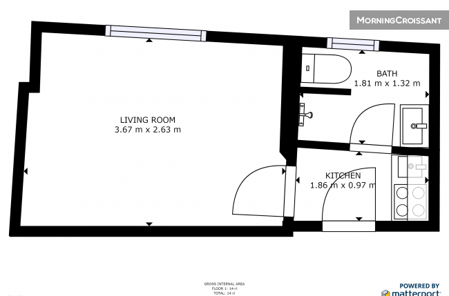 Furnished studio near the metro