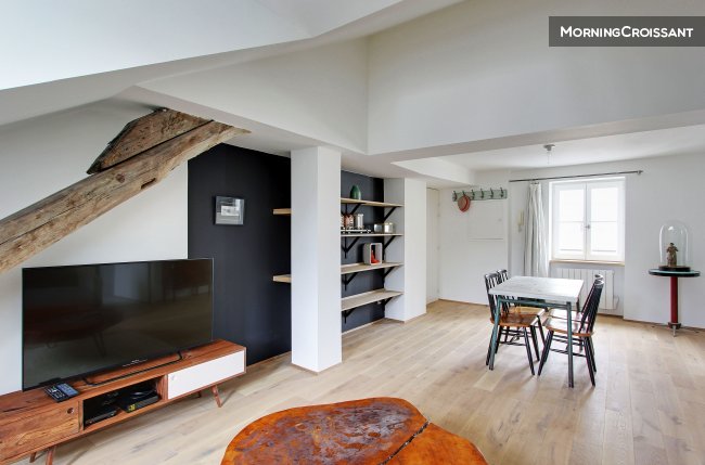 1 BR flat Marais Rambuteau