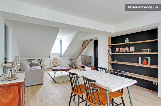 1 BR flat Marais Rambuteau