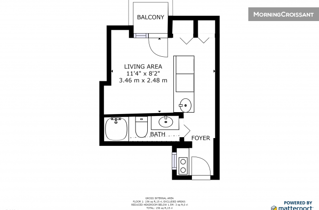 Love nest with balcony