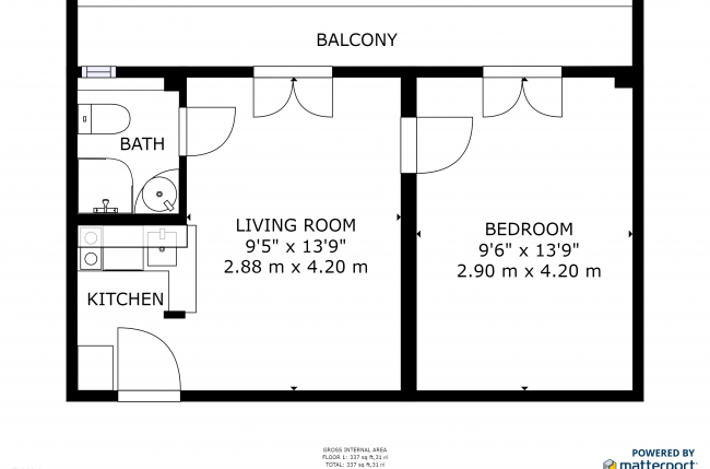 Chez Vignerons, 1 br flat