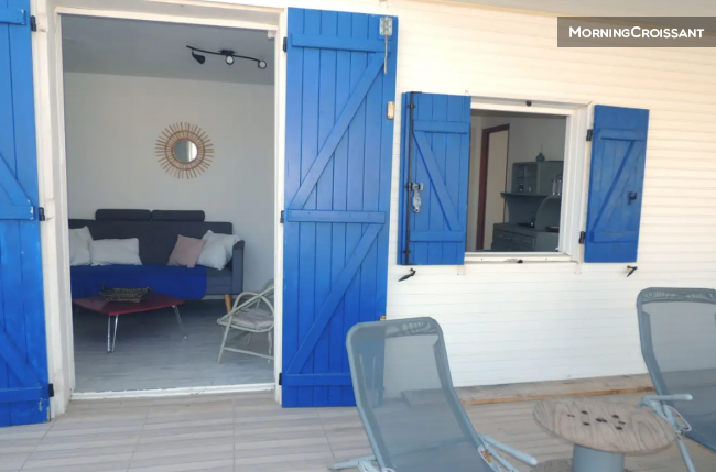 Typical chalet on the beach