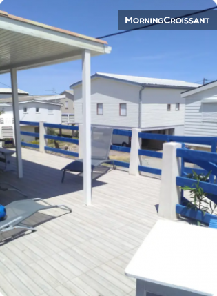 Typical chalet on the beach