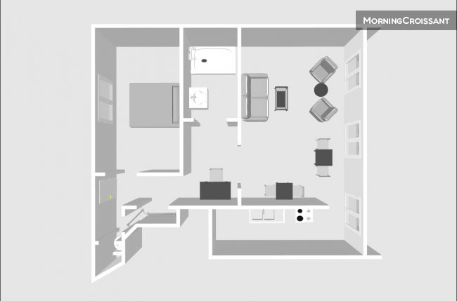 1BR  furnished- Le Marais St Paul