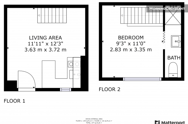 Furnished 1 br duplex in Toulouse