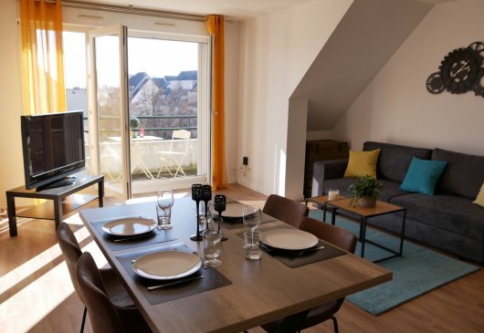 Bright F2 furnished 50m² - Parking