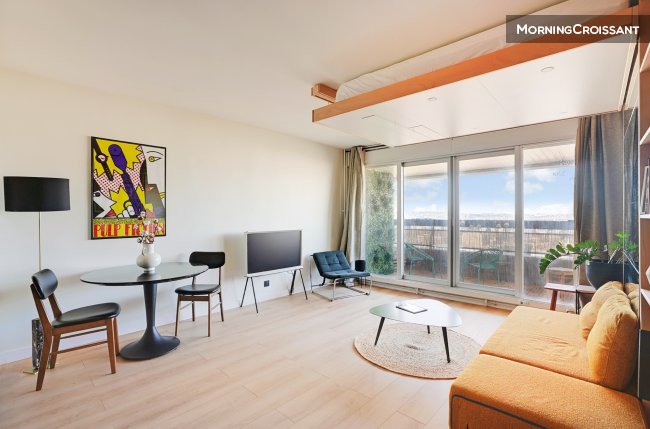 Studio with balcony