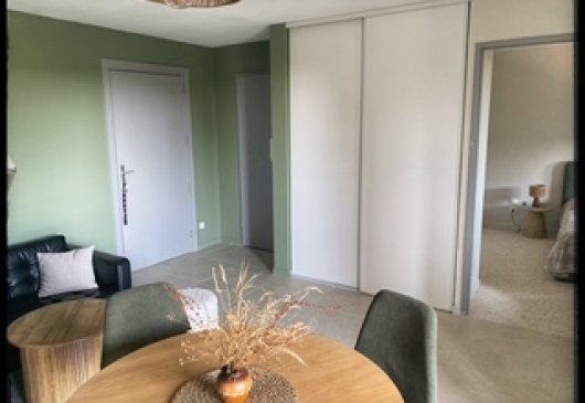 Furnished T2 with balcony and pool