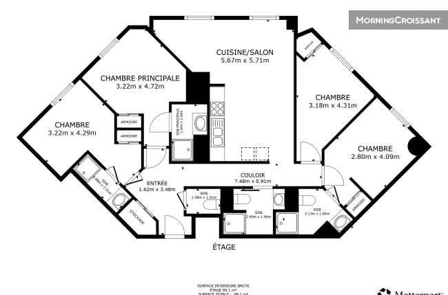 Shared room in a T5