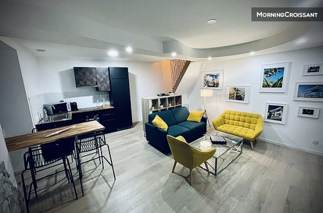 Furnished T3 duplex near Lyon