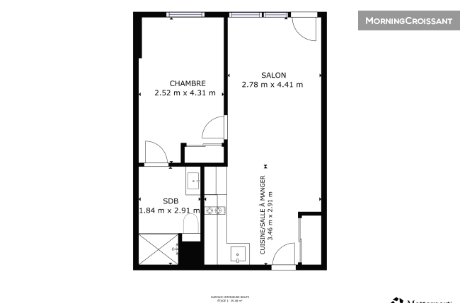 Superb T1 bis centre