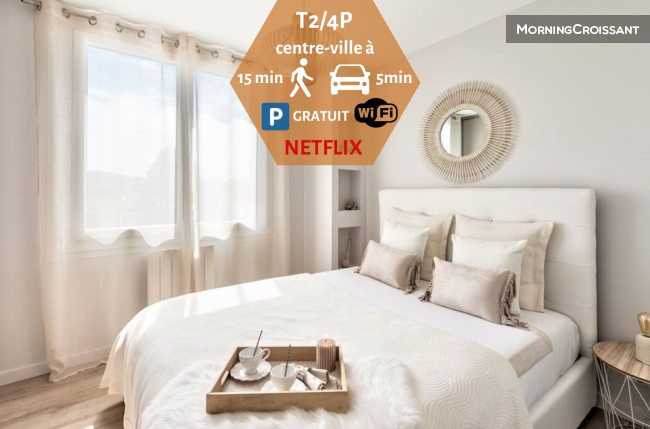 Nice T2 5min from the centre P free