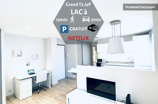 Magnifique T2 4min du LAC P gratuit