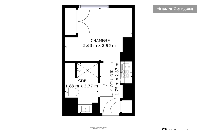 Furnished studio in new residence
