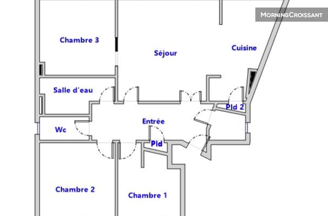 Bright flat in the heart of Bécon