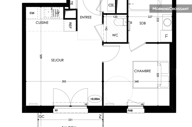 T2 new furnished balcony parking