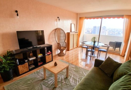 Panoramic view of the Eiffel Tower