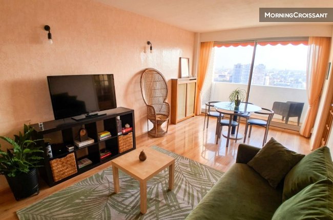 Panoramic view of the Eiffel Tower