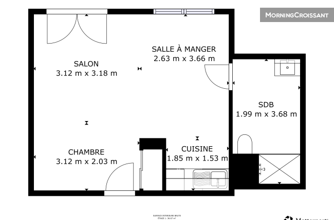 Modern equipped studio