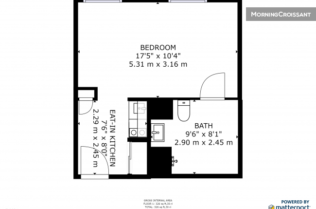 Studio in a serviced residence