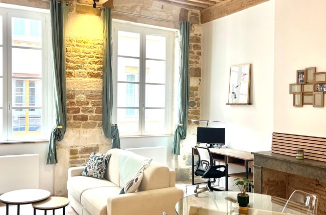 2 rooms furnished rental Lyon