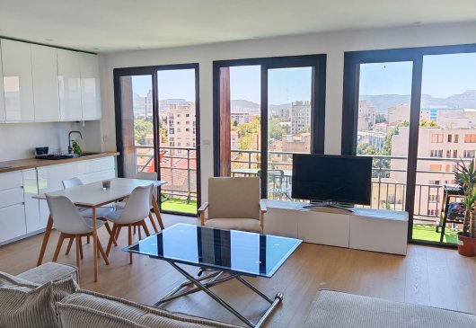 Furnished flat, 47 m² + balcony