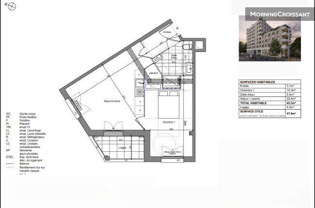 16 mins Châtelet, one-bedroom flat
