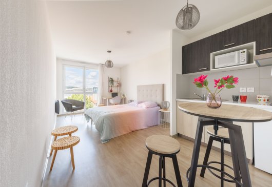Spacious studio flat in a residence