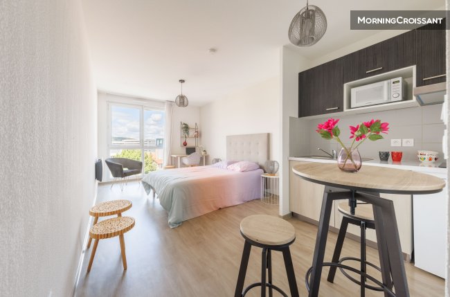 Spacious studio flat in a residence