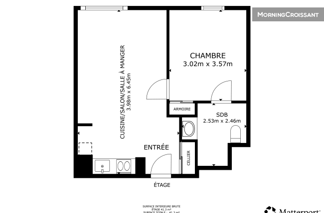 One-bedroom flat in a residence