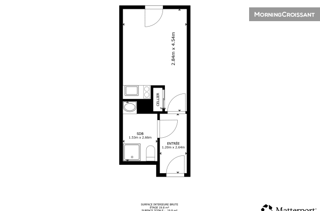 Furnished 19m2 studio in residence