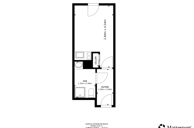 Furnished 19m2 studio in residence