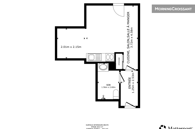 24m2 flat in a residential block