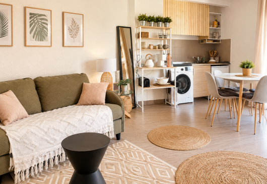 Cosy flat w/ private access to sea