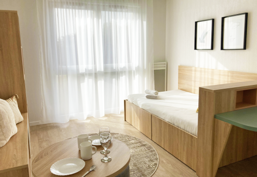 Furnished studio in residence 23m²